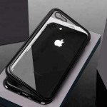 Wholesale iPhone 8 / 7 Fully Protective Magnetic Absorption Technology Transparent Clear Case (Black)